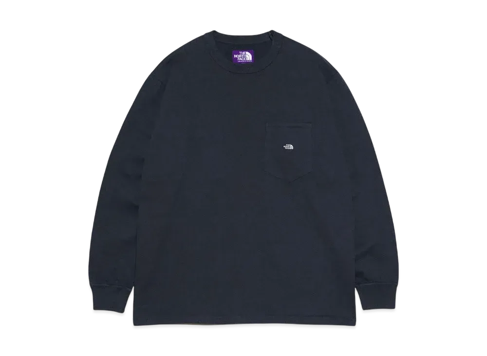 The North Face PURPLE LABEL 7oz Long Sleeve Pocket Tee "Midnight Navy/Off White"