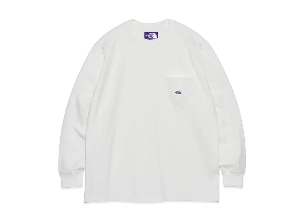The North Face PURPLE LABEL 7oz Long Sleeve Pocket Tee "Off White/Purple"