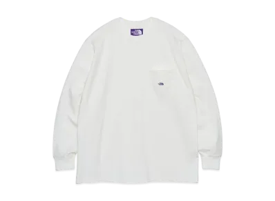 The North Face PURPLE LABEL 7oz Long Sleeve Pocket Tee "Off White/Purple"