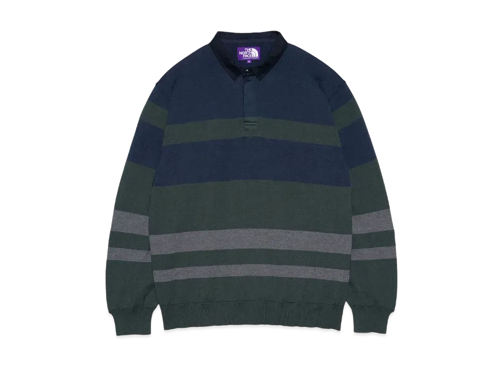 The North Face PURPLE LABEL Field Knit Rugby Shirt "Navy"