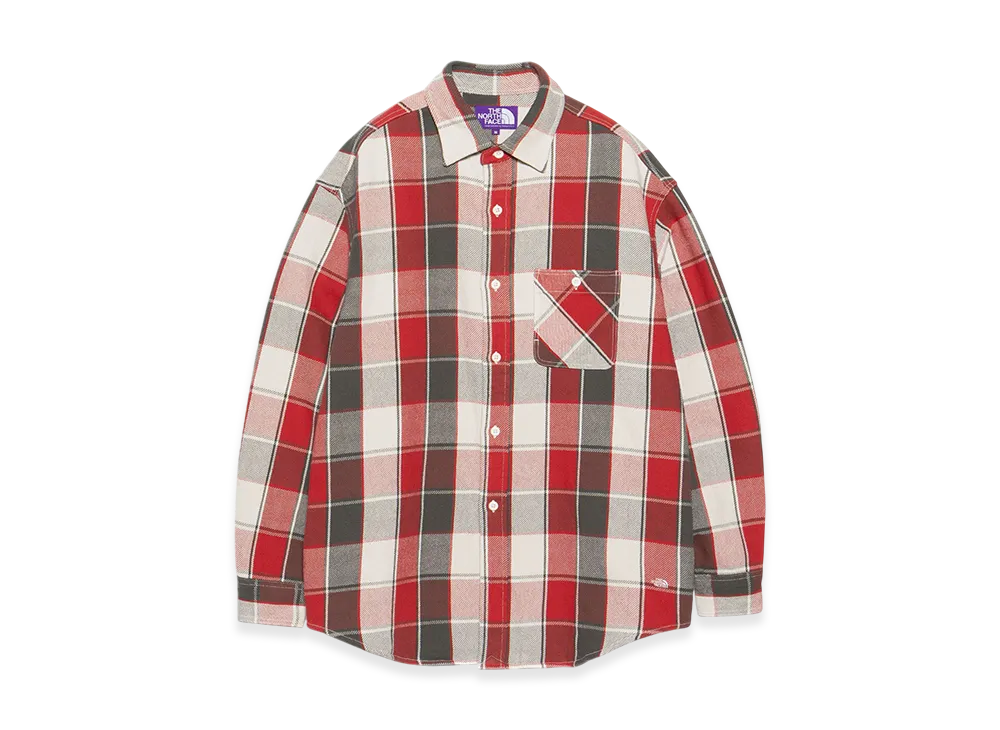 The North Face Purple Label Flannel Plaid Field Shirt "Red"