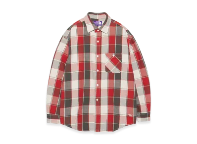 The North Face Purple Label Flannel Plaid Field Shirt "Red"
