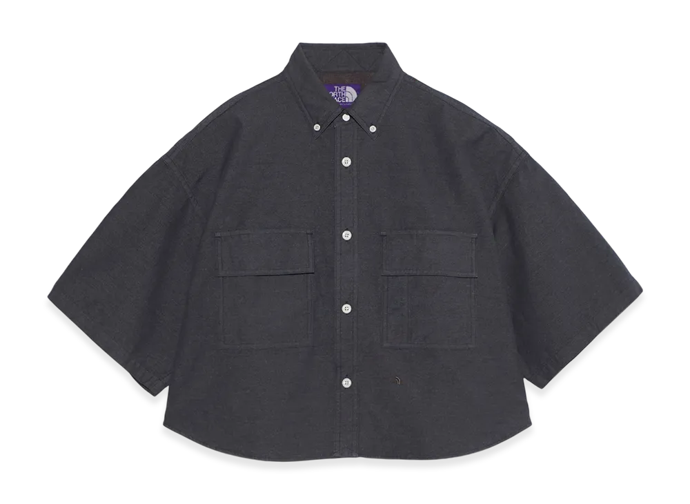 The North Face Purple Label Button Down Field S/S Cropped Shirt "Asphalt Gray"