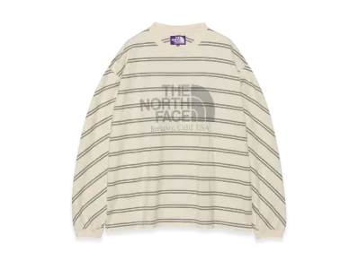 The North Face Purple Label Field Long Sleeve Striped Tee "Stone"