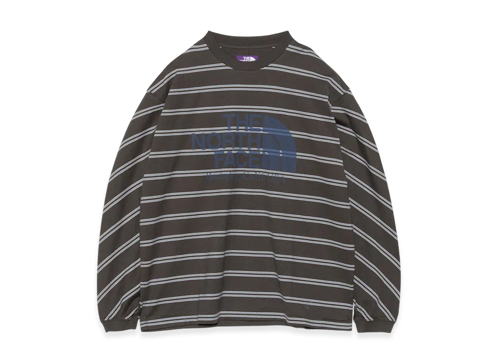 The North Face Purple Label Field Long Sleeve Striped Tee "Charcoal"