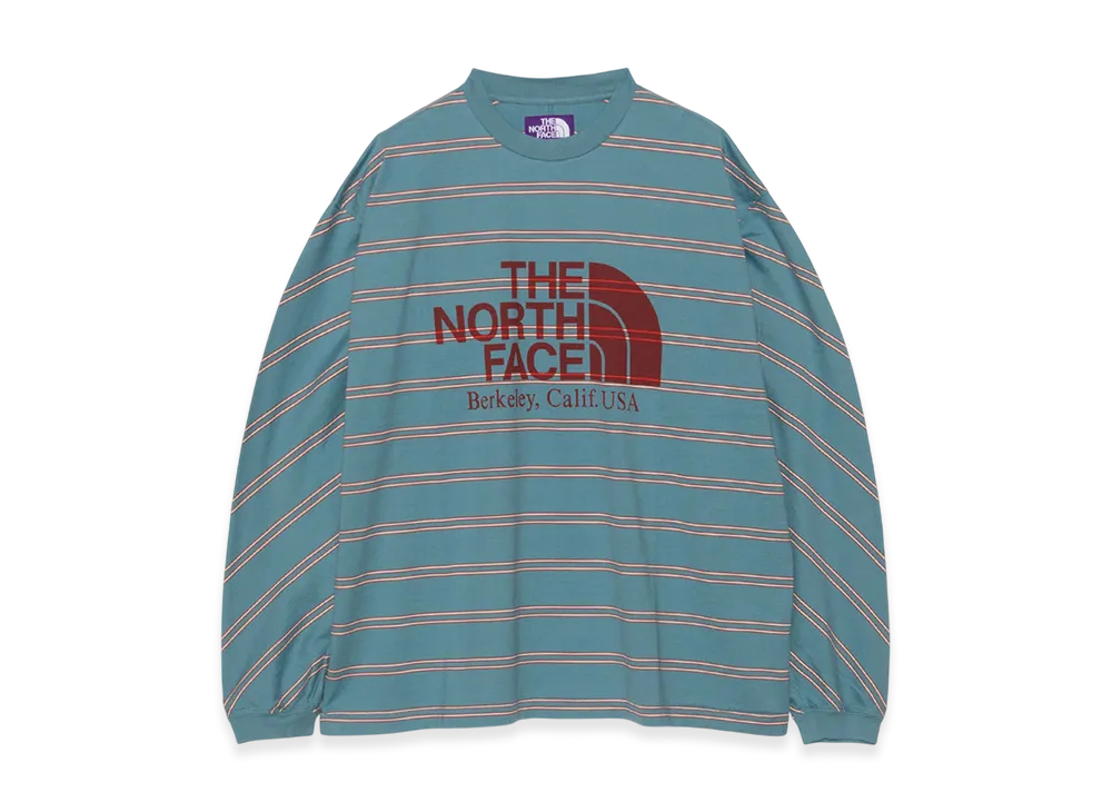 The North Face Purple Label Field Long Sleeve Striped Tee "Blue"