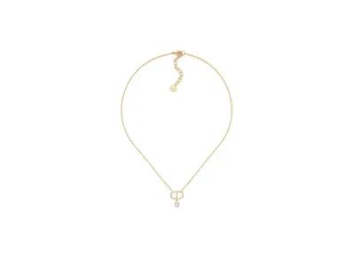 Dior Petit CD Necklace Metal and Crystals "Gold/Silver"