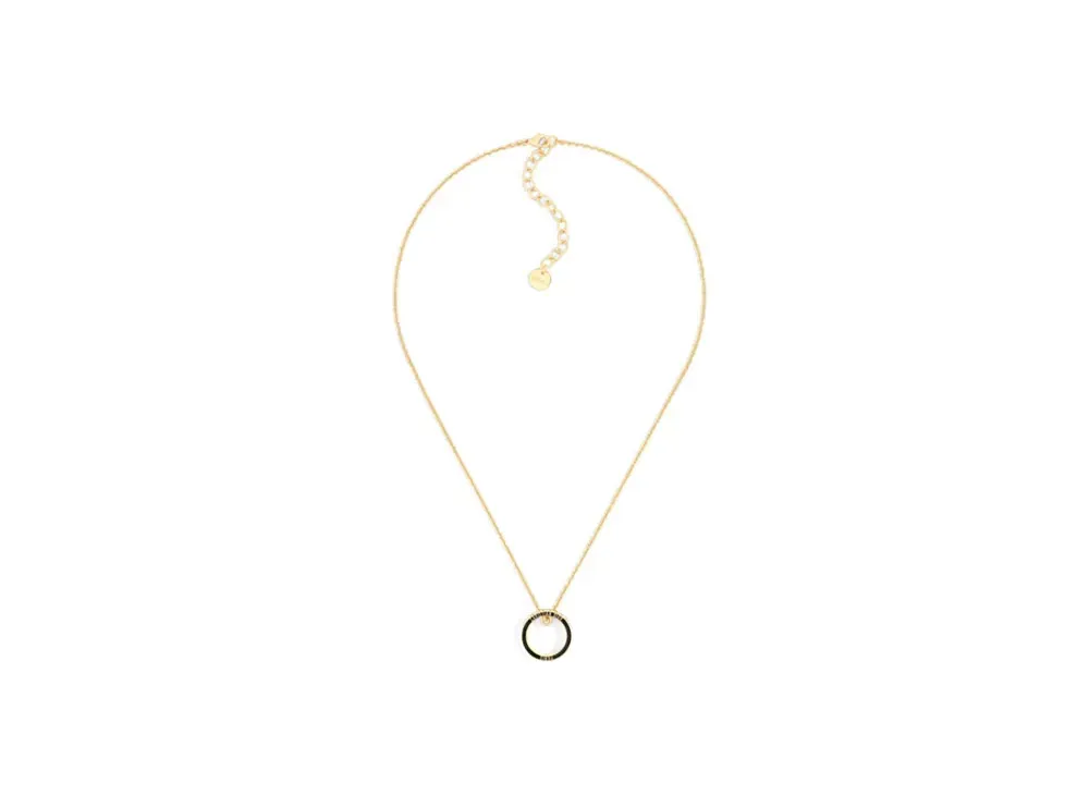 Dior Night Code Necklace Finish Metal Crystals and Lacquer "Gold/White/Black"