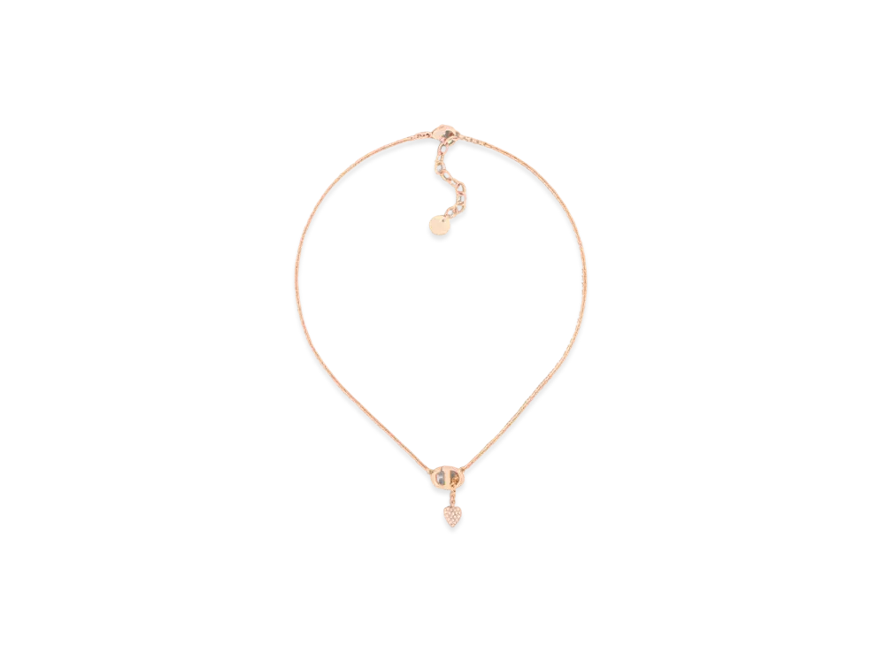 Dior CD Navy Necklace Metal and Crystals "Pink"