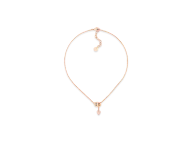 Dior CD Navy Necklace Metal and Crystals "Pink"
