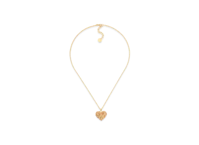 Dior Dioramour Coeur des Curiosites Necklace Metal and Red Lacquer "Gold"