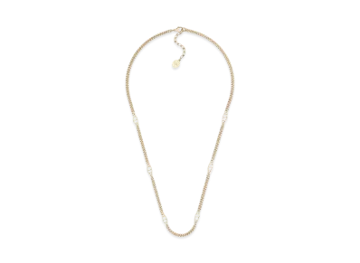 Dior CD Icon Thin Chain Link Necklace Gold-Plated Silver