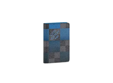 Louis Vuitton Pocket Organizer Damier Graphite Giant "Blue"