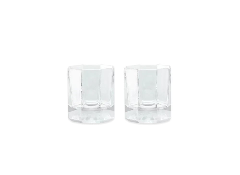 Versace Medusa Lumiere Set 2 Whiskey Glasses "Clear"