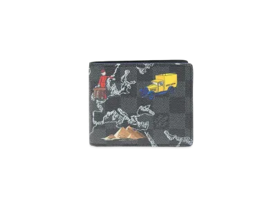 Louis Vuitton Slender Wallet Damier Graphite Map