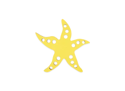 LOEWE Starfish Dice "Yellow/Tan"