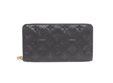 Louis Vuitton Zippy Wallet Monogram Python Leather "Noir"