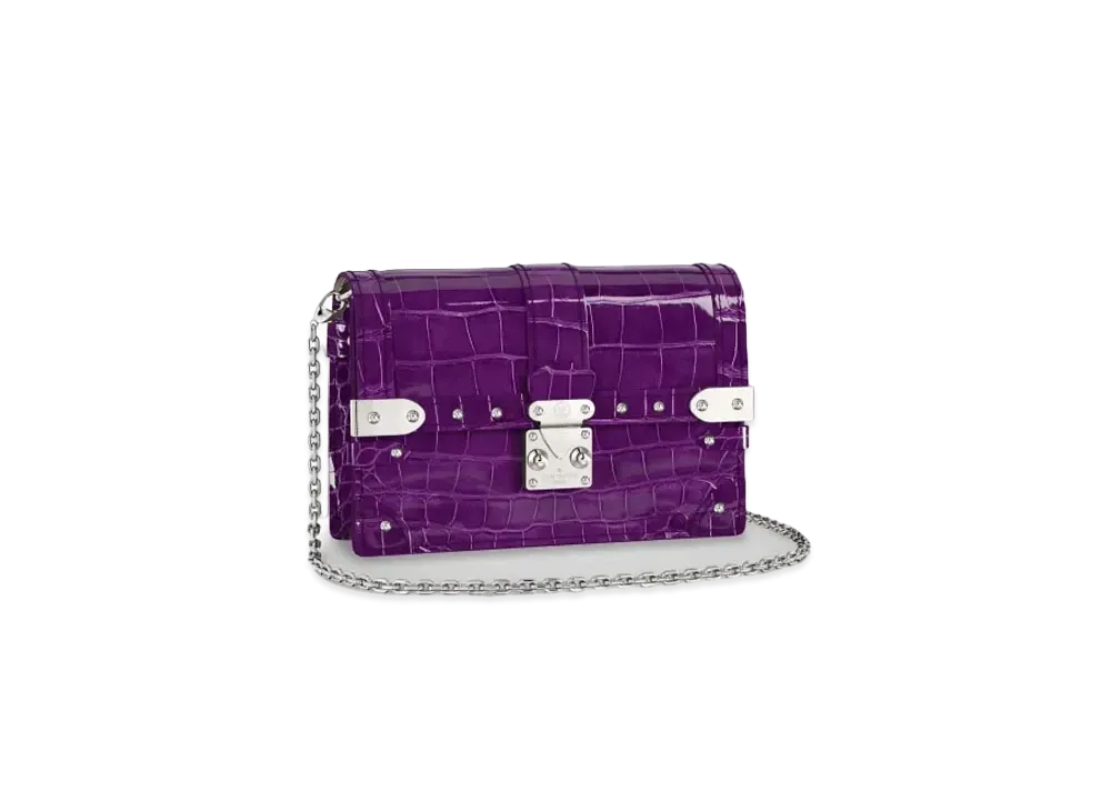 Louis Vuitton Trunk Chain Wallet Crocodilien Brillant "Amethyst"