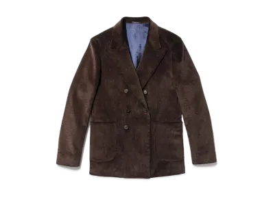Noah Oversized Double-Breasted Corduroy Sport Coat "Brown"