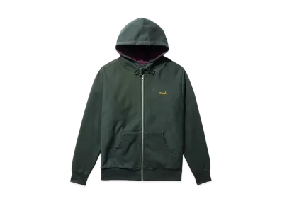 Noah Tartan-Lined Zip-Up Hoodie "Green"