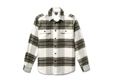 Noah Heavyweight Jacquard Flannel "White"
