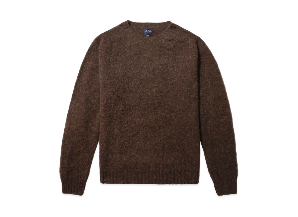 Noah Cross Country Shetland Sweater "Coffee"