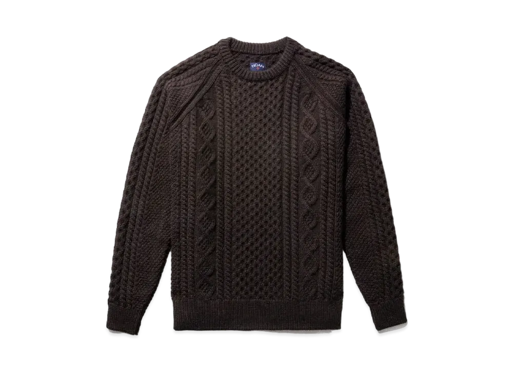 Noah Fisherman Sweater "Dark Brown"