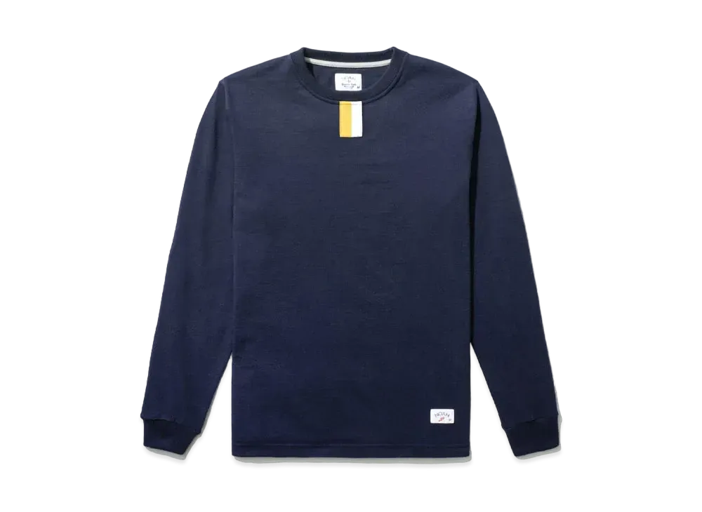 Noah Long Sleeve Tab Tee "Navy"