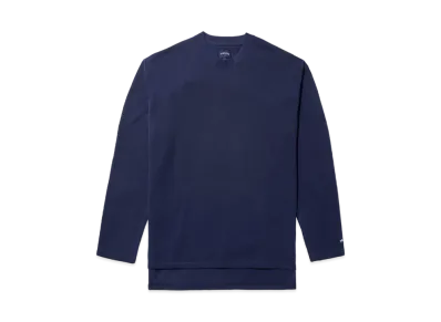 Noah Long Sleeve Oversized Heavyweight Pique Top "Navy"