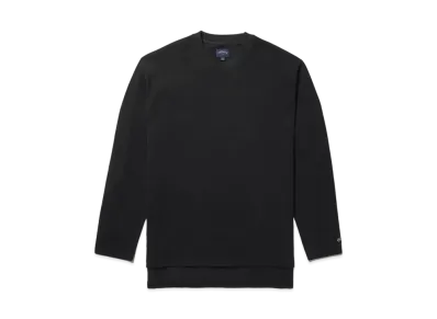 Noah Long Sleeve Oversized Heavyweight Pique Top "Black"