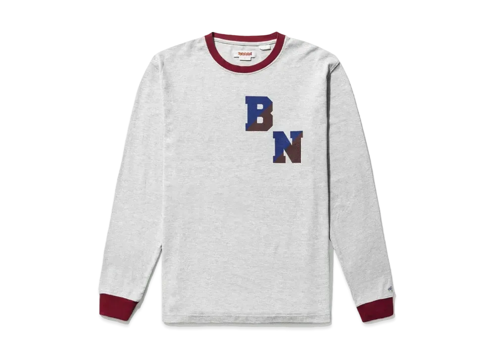 Noah x Baracuta Ringer Tee "Heather Grey"