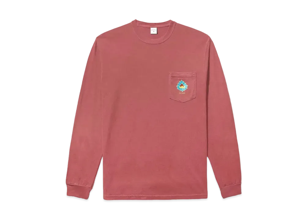 Noah LS Lotus Pocket Tee "Burgundy"