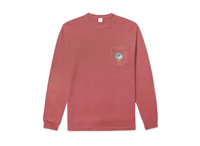 Noah LS Lotus Pocket Tee "Burgundy"