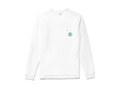 Noah LS Lotus Pocket Tee "White"