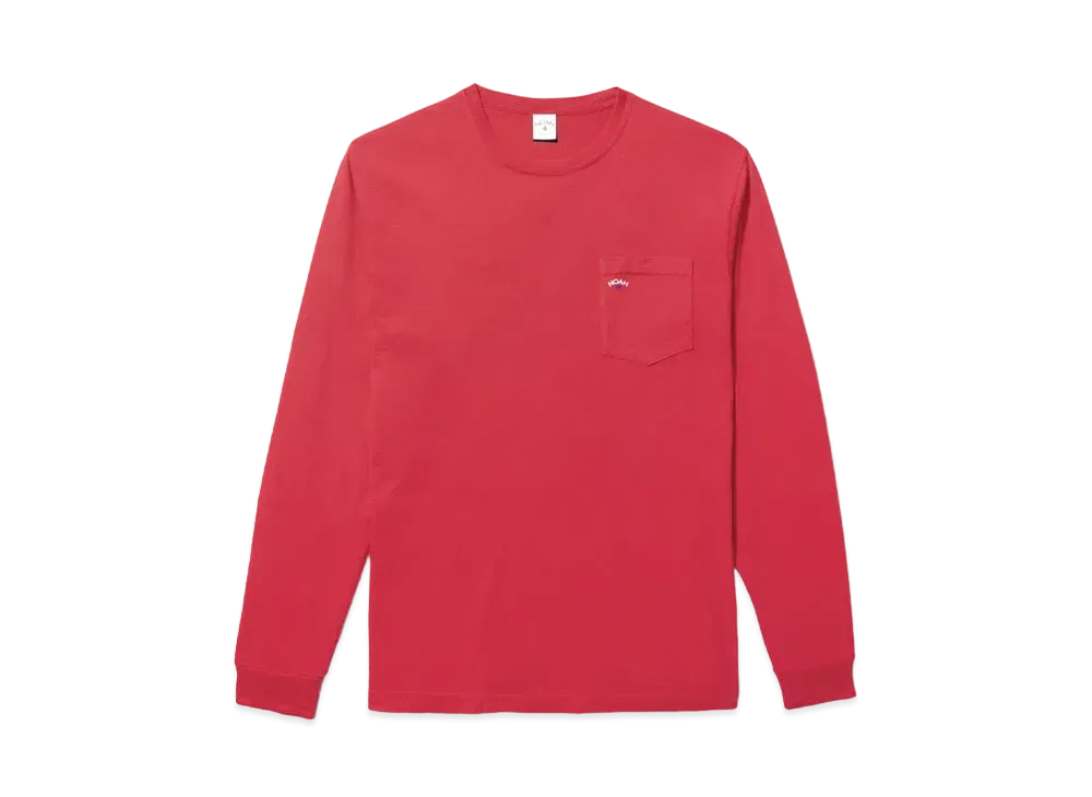 Noah Long Sleeve Pocket Tee "Red"