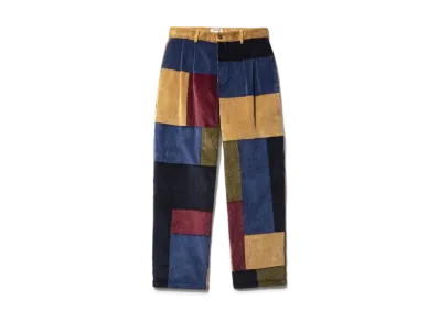 Noah x Baracuta Double-Pleat Patchwork Corduroy Trousers "Multi"