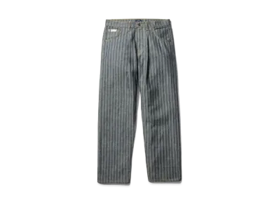 Noah Herringbone Pleated Jeans "Black"