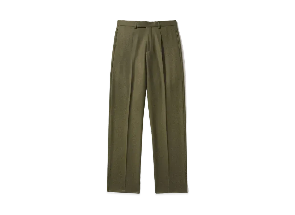 Noah Single-Pleat Trouser "Olive Green"