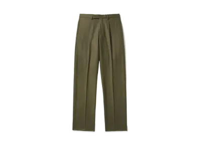 Noah Single-Pleat Trouser "Olive Green"