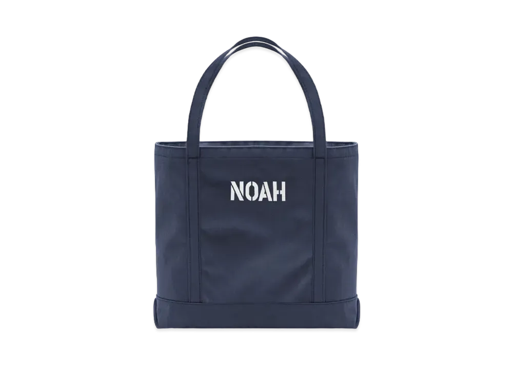 Noah Herringbone Tote "Navy"