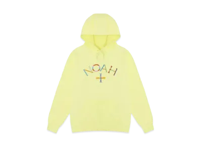 Noah EMBROIDERED CORE LOGO SUMMER HOODIE "Lime"