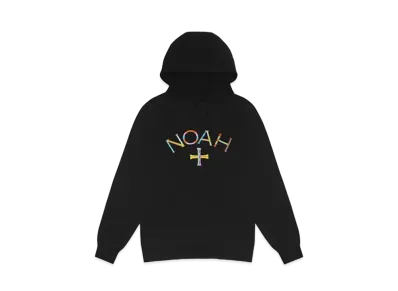 Noah EMBROIDERED CORE LOGO SUMMER HOODIE "Black"
