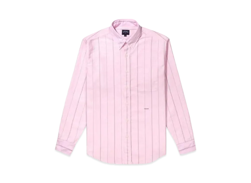 Noah Oxford Pinstripe Shirt "Pink"