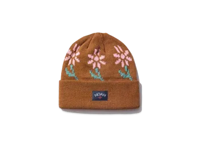 Noah FLORAL JAQUARD BEANIE "Brown"