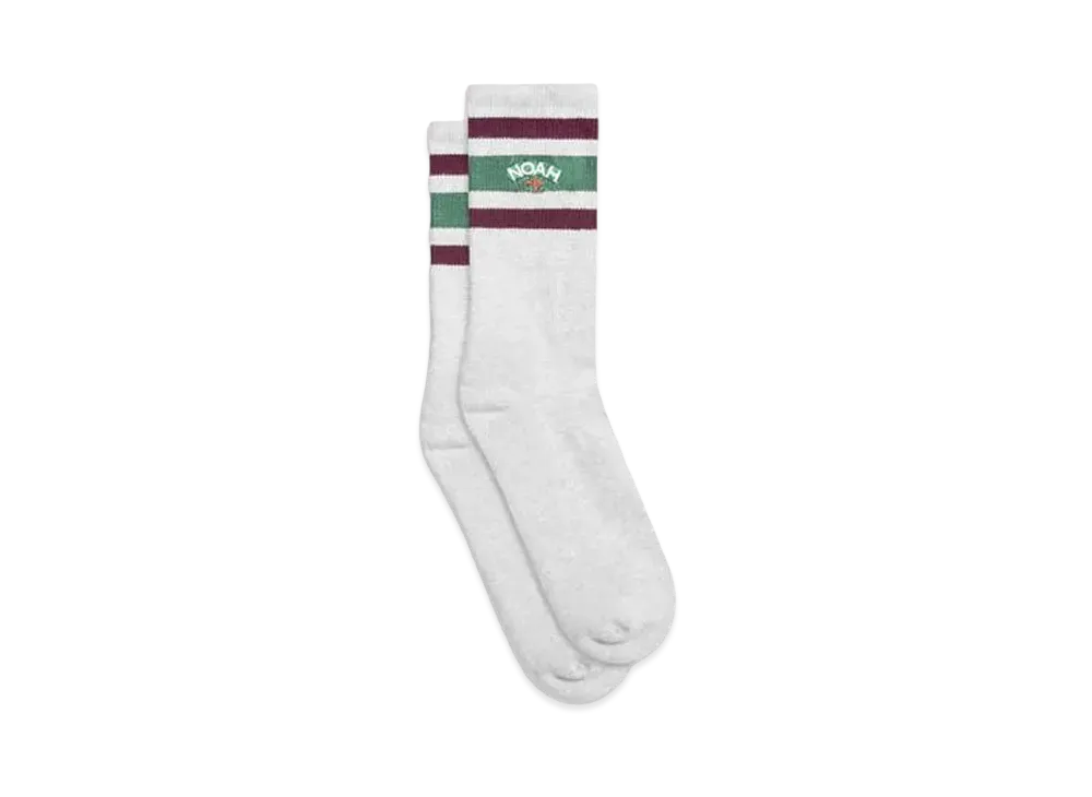 Noah THREE STRIPE SOCKS "Heather Gray"