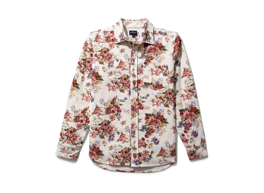 Noah Floral Shirt "Dark Brown"