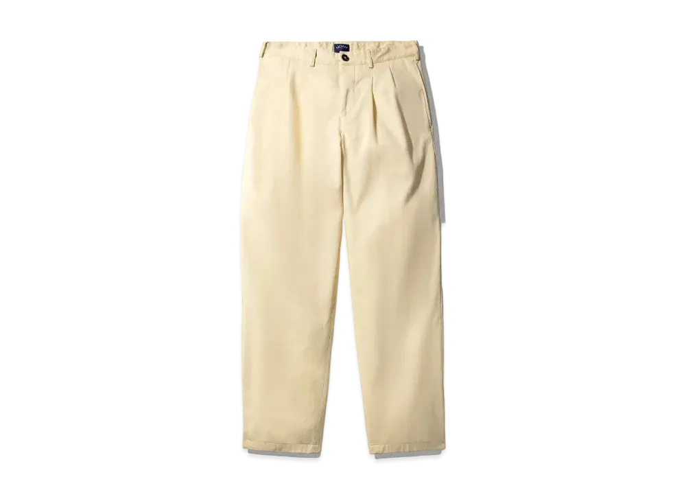 Noah Chino Twill Double-Pleat Pants "Maize"
