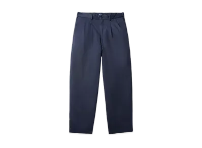 Noah Chino Twill Double-Pleat Pants "Navy"