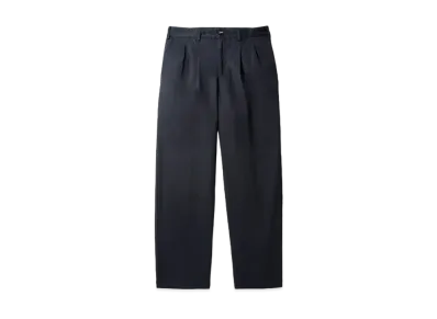 Noah Chino Twill Double-Pleat Pants "Black"