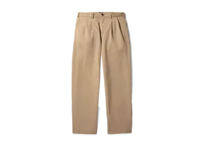 Noah Double-Pleat Herringbone Pant "Khaki"